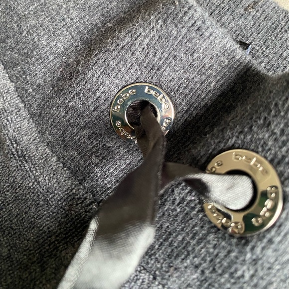 bebe Gray Fuzzy Sweatpants - Picture 2 of 5